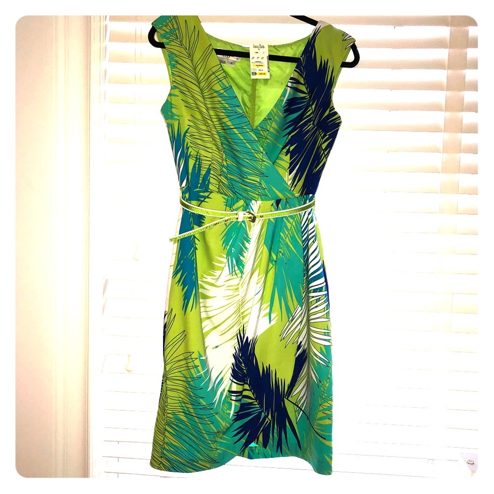 Tropical print dress